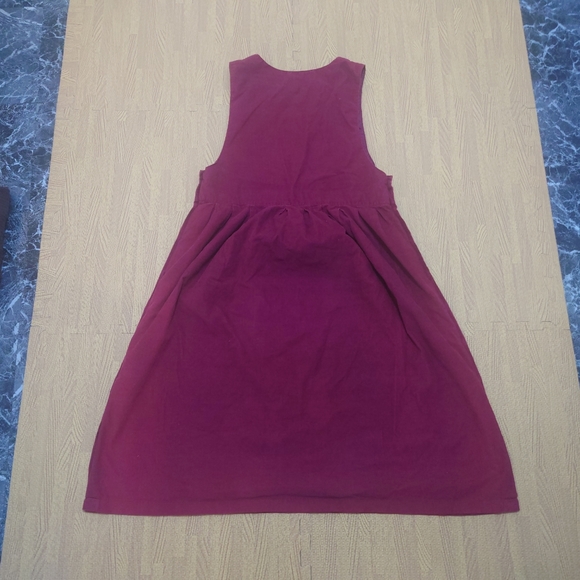 Vintage Baxter Wells Women's V-Neck Dress Button Side Summer Cocktail Red UK 12 - Picture 7 of 12